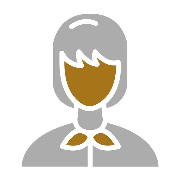 Diseño vectorial Trabajadora social Estilo de icono femenino