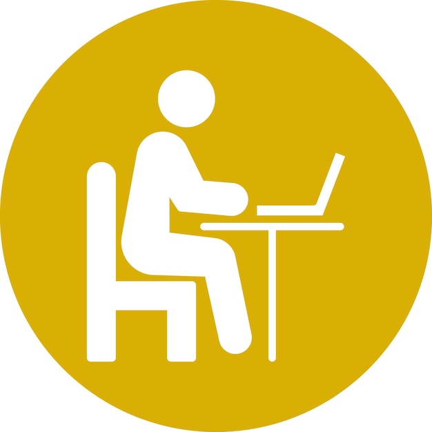 Diseño vectorial trabajando en el estilo de icono de computadora