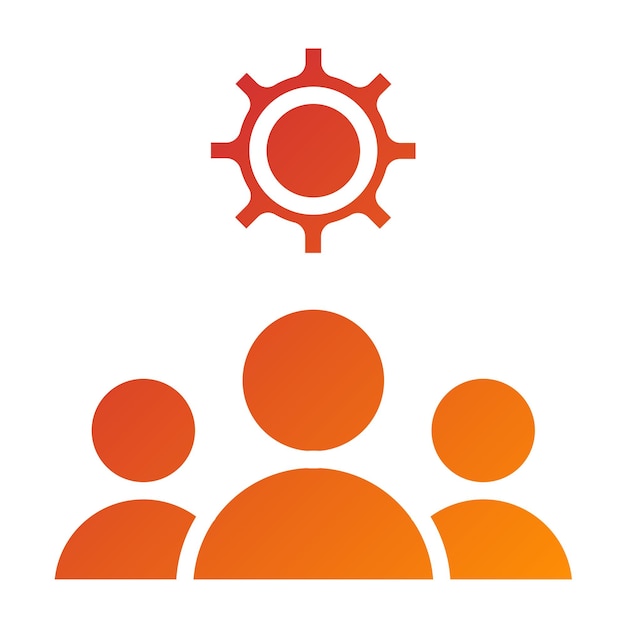 Diseño vectorial Trabajo en equipo Estilo de icono