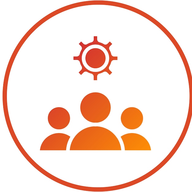 Diseño vectorial Trabajo en equipo Estilo de icono