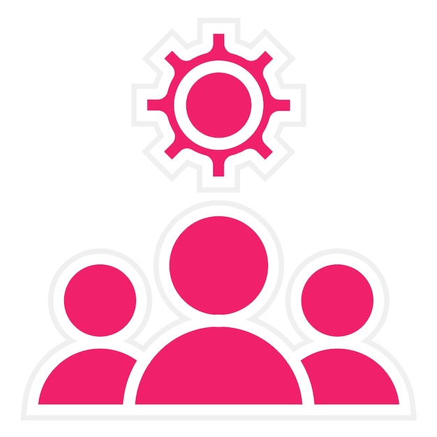 Diseño vectorial Trabajo en equipo Estilo de icono