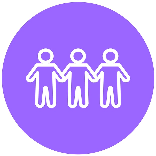 Diseño vectorial Trabajo en equipo Estilo de icono