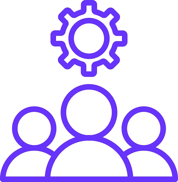 Diseño vectorial Trabajo en equipo Estilo de icono