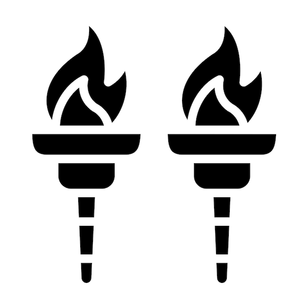 Diseño vectorial Trailblazer Estilo del icono de la antorcha