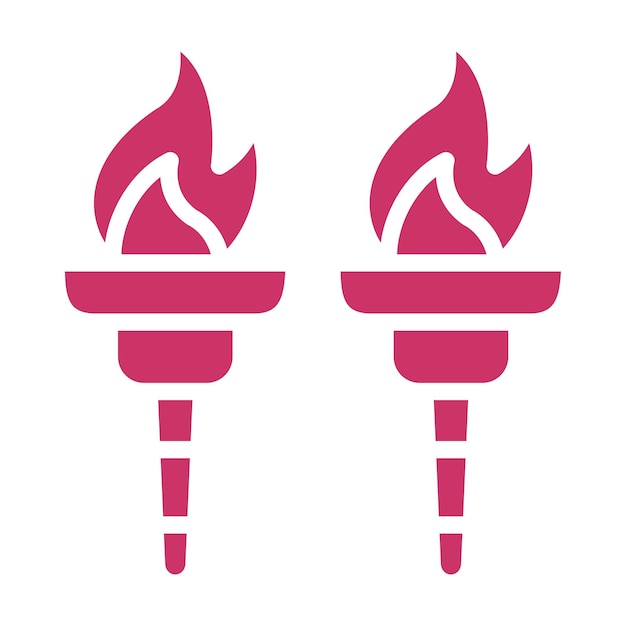 Diseño vectorial Trailblazer Estilo del icono de la antorcha