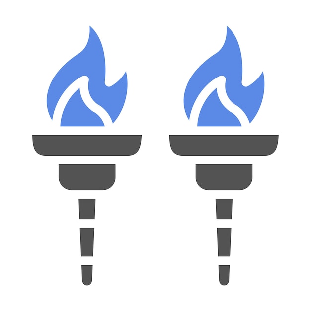 Diseño vectorial Trailblazer Estilo del icono de la antorcha