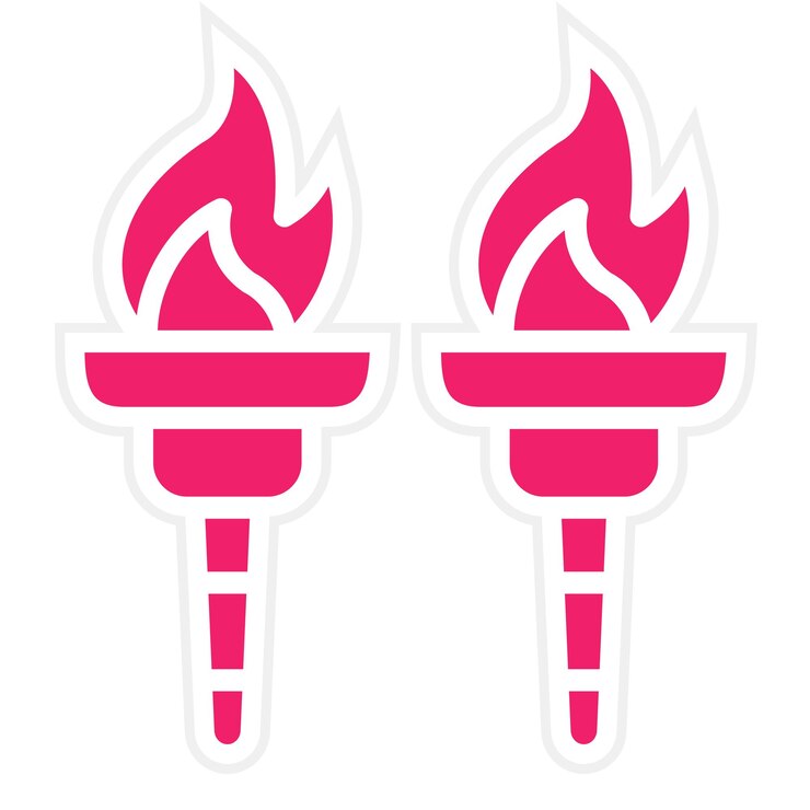 Vector diseño vectorial trailblazer estilo del icono de la antorcha