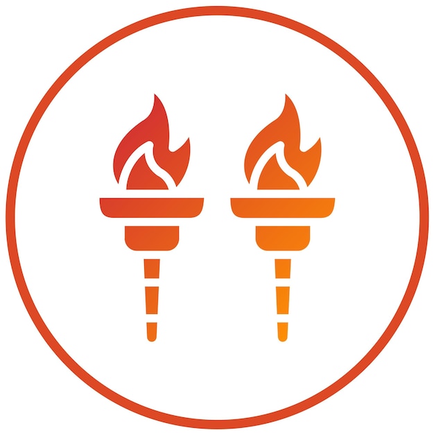 Diseño vectorial Trailblazer Estilo del icono de la antorcha