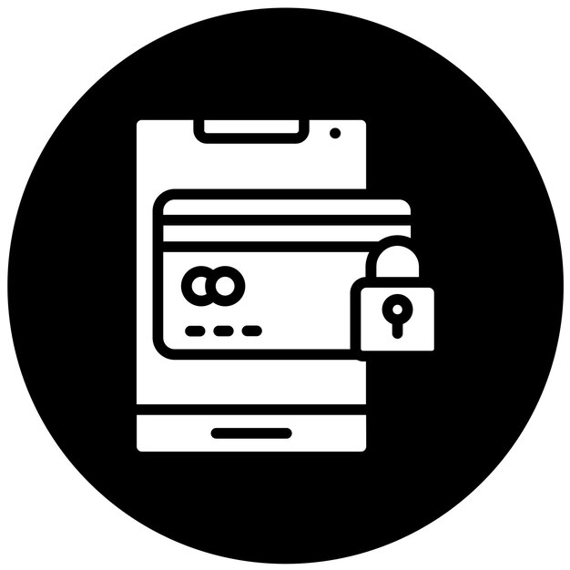 Diseño vectorial de transacciones seguras Estilo de icono