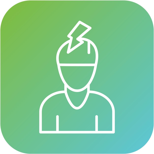 Diseño vectorial del trastorno de ansiedad Estilo del icono