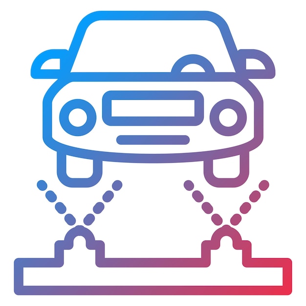 Diseño vectorial del tren de aterrizaje Estilo del icono de color