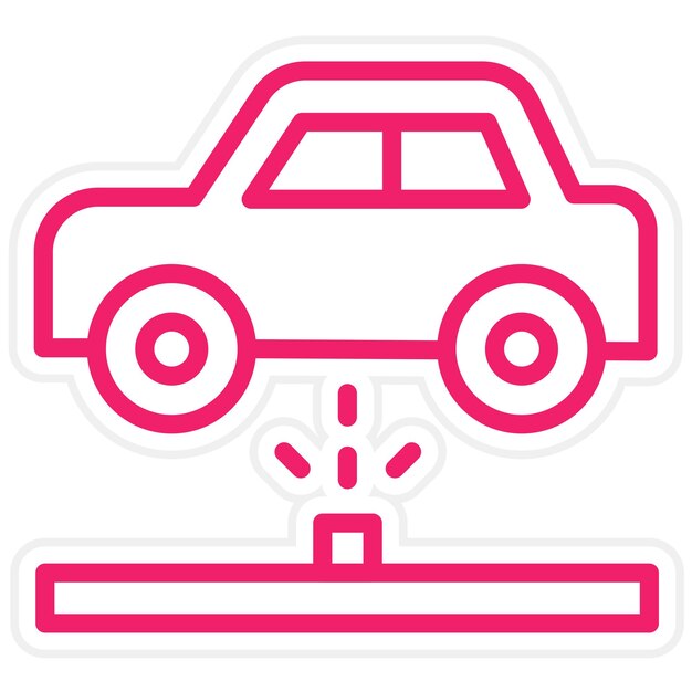 Diseño vectorial del tren de aterrizaje Estilo del icono de color