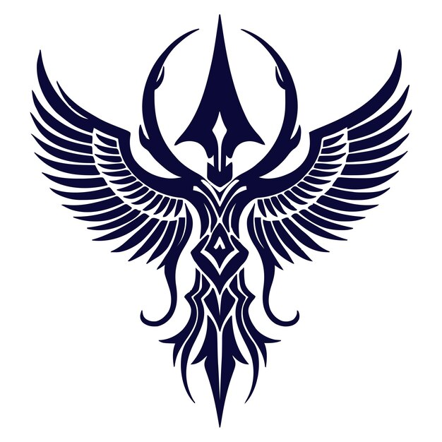 diseño vectorial tribal del tatuaje de osiris