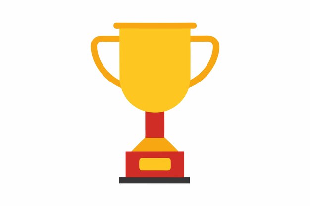 Diseño vectorial del trofeo sobre fondo blanco