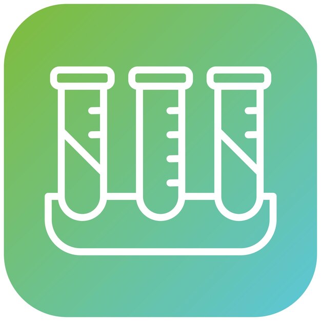 Diseño vectorial de tubos de ensayo de laboratorio Estilo del icono