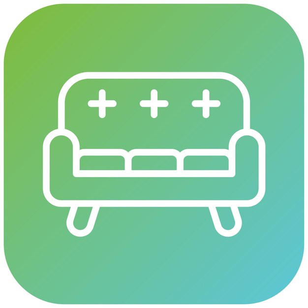 Diseño vectorial Tuxedo sofá estilo icono
