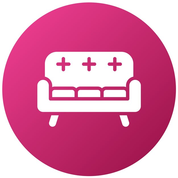 Diseño vectorial Tuxedo sofá estilo icono