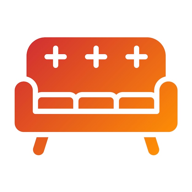 Diseño vectorial Tuxedo sofá estilo icono