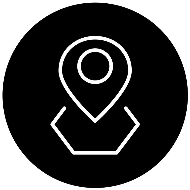 Diseño vectorial Ubicación de los alfileres Estilo del icono