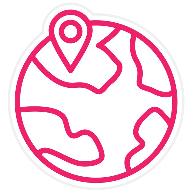 Diseño vectorial Ubicación Pin Estilo del icono