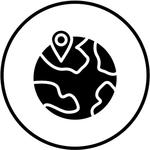 Diseño vectorial Ubicación Pin Estilo del icono