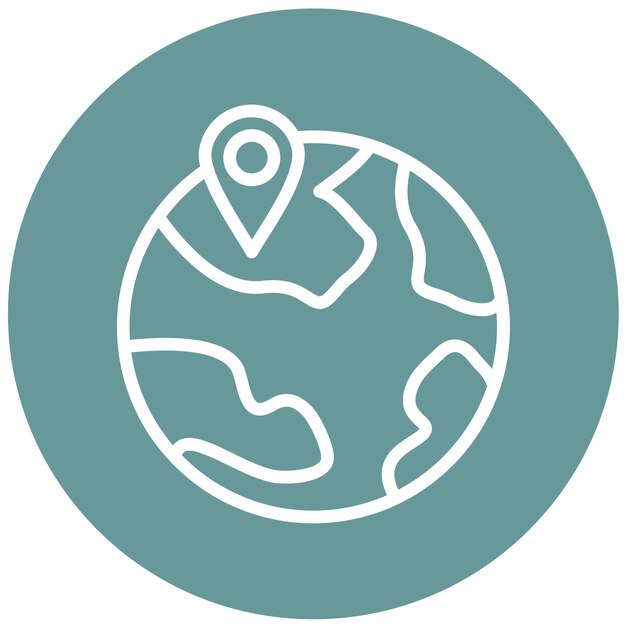 Diseño vectorial Ubicación Pin Estilo del icono