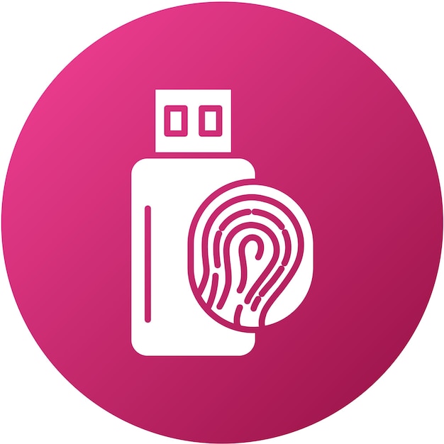 Diseño vectorial Usb Estilo de icono biométrico