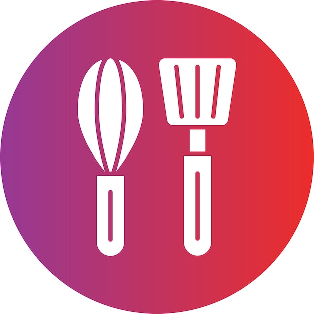 Diseño vectorial de utensilios de cocina Estilo de icono