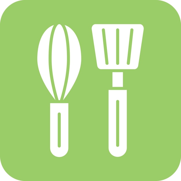 Diseño vectorial de utensilios de cocina Estilo de icono
