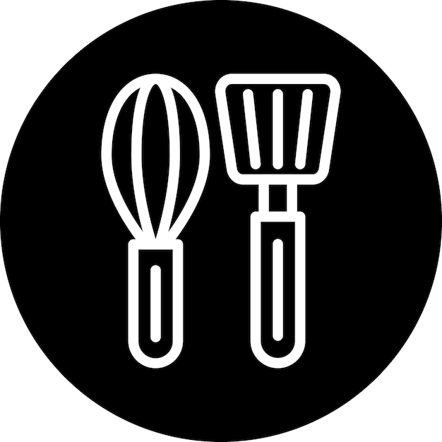 Diseño vectorial de utensilios de cocina Estilo de icono