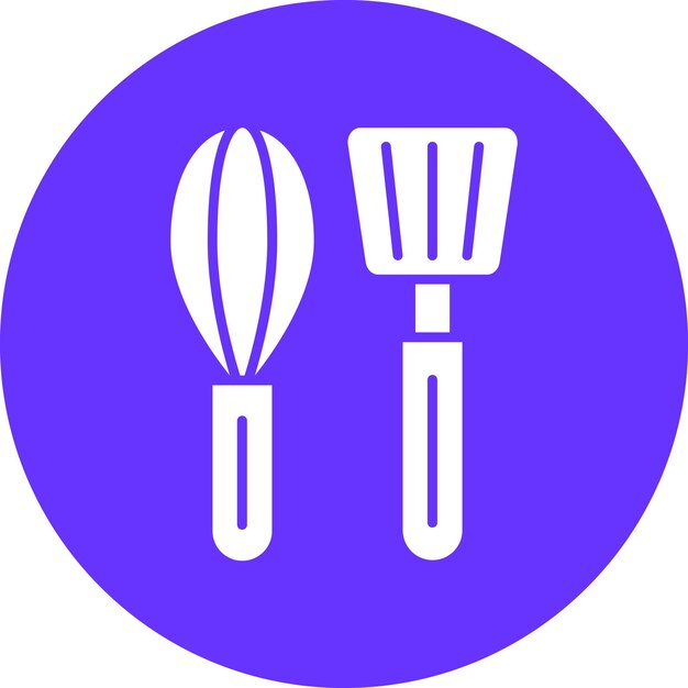 Diseño vectorial de utensilios de cocina Estilo de icono
