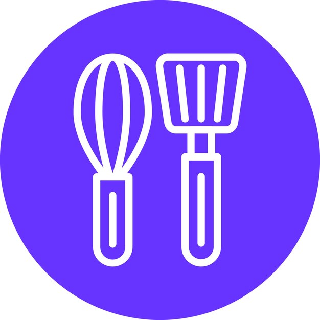 Diseño vectorial de utensilios de cocina Estilo de icono