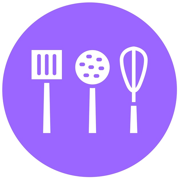Diseño vectorial de utensilios de cocina Estilo de icono