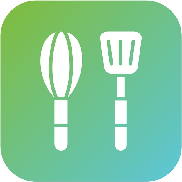 Diseño vectorial de utensilios de cocina Estilo de icono