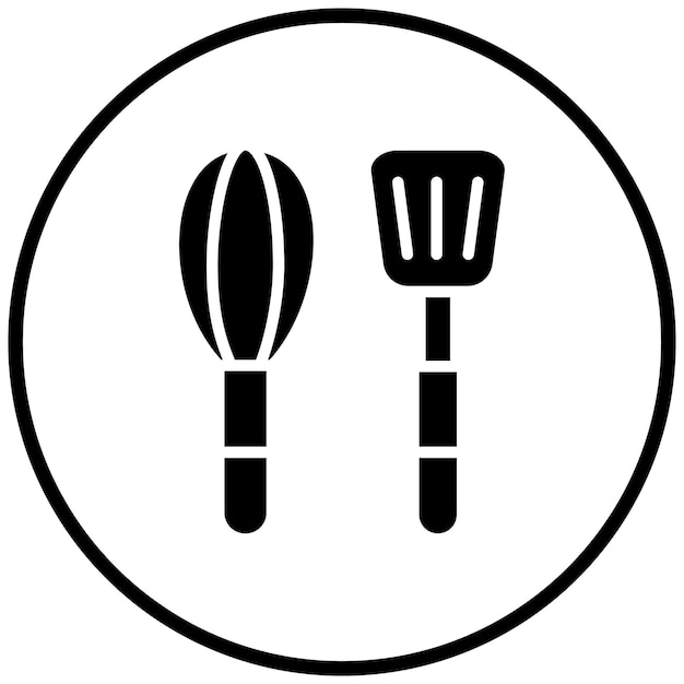 Diseño vectorial de utensilios de cocina Estilo de icono