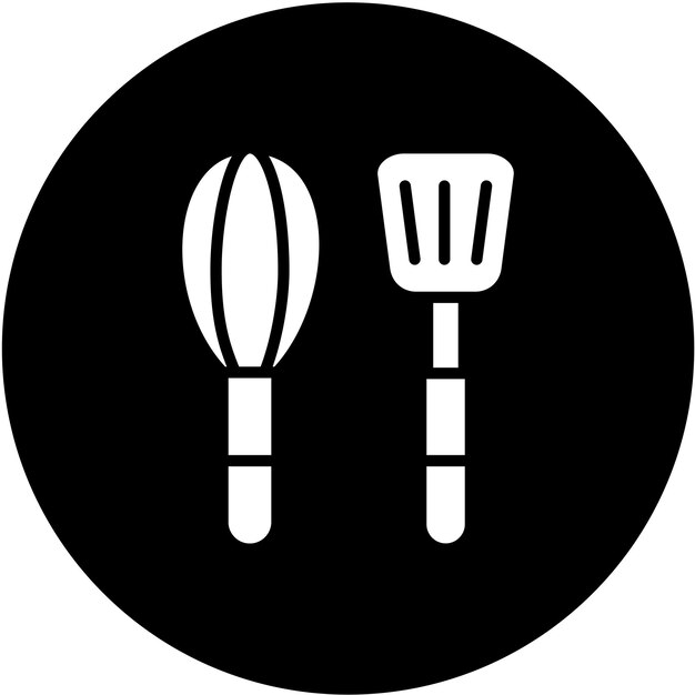 Diseño vectorial de utensilios de cocina Estilo de icono
