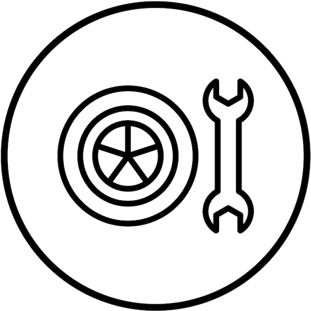 Diseño vectorial de la válvula de neumático
