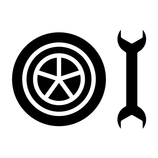 Diseño vectorial de la válvula de neumático