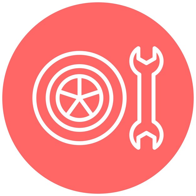 Diseño vectorial de la válvula de neumático