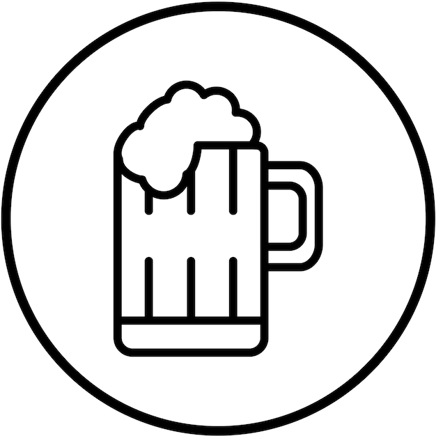 Diseño vectorial de vasos de cerveza Estilo de icono
