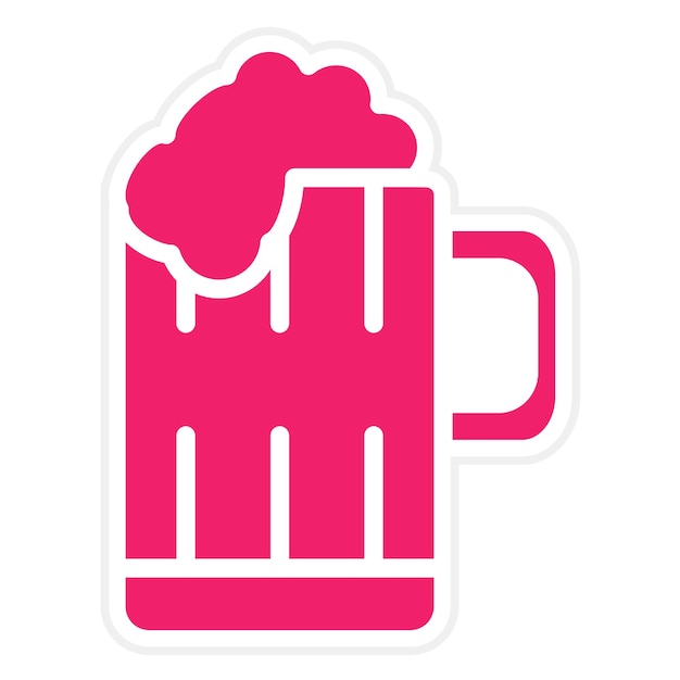 Diseño vectorial de vasos de cerveza Estilo de icono