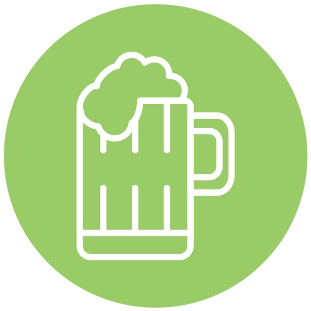 Diseño vectorial de vasos de cerveza Estilo de icono