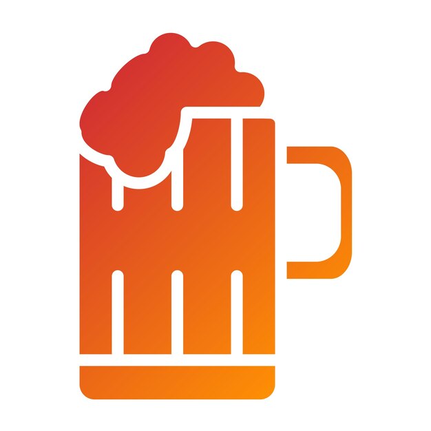 Diseño vectorial de vasos de cerveza Estilo de icono