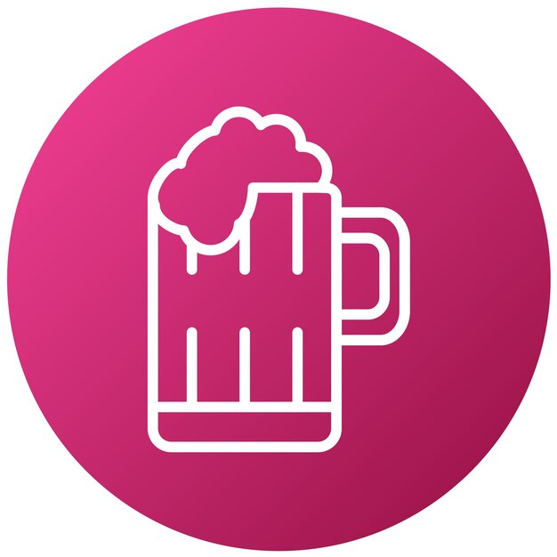 Diseño vectorial de vasos de cerveza Estilo de icono