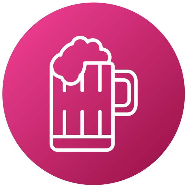 Vector diseño vectorial de vasos de cerveza estilo de icono