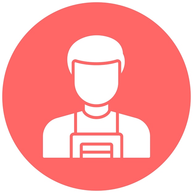 Diseño vectorial Vendedor de alimentos Estilo de ícono masculino