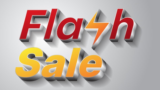 diseño vectorial de venta flash con rojo y naranja para bono de cartel de banner, etc.