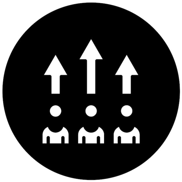 Diseño vectorial Ventaja competitiva Estilo de icono