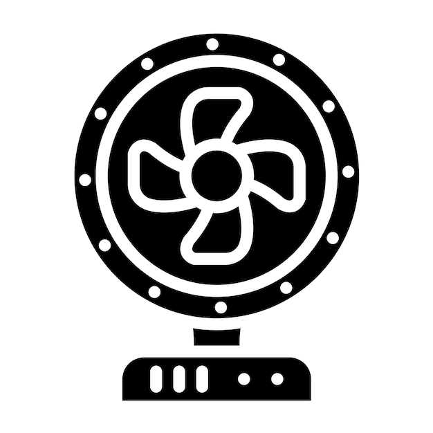 Diseño vectorial Ventilador eléctrico Estilo de icono
