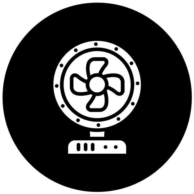 Diseño vectorial Ventilador eléctrico Estilo de icono